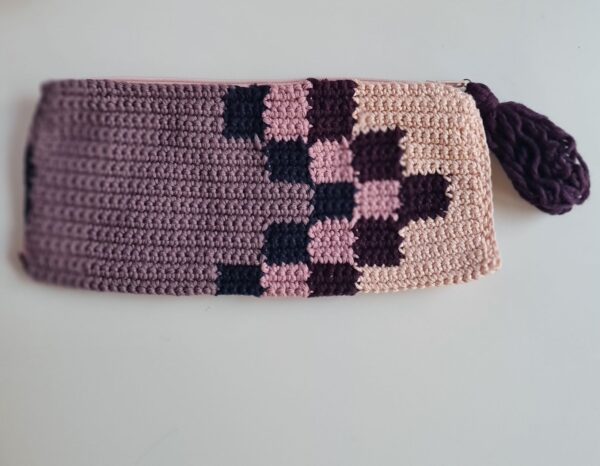 Purple Tassel Crochet Purse