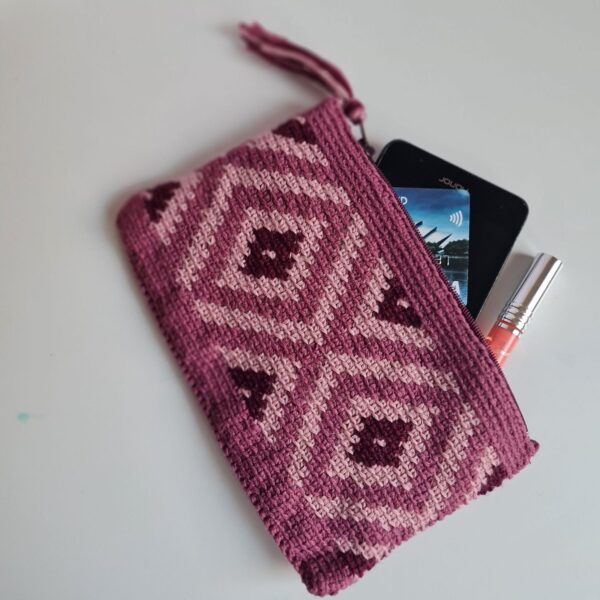 Essentials Purple Crochet Purse