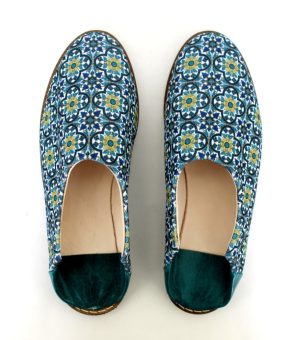 Ceramic Blue Floral Balgha